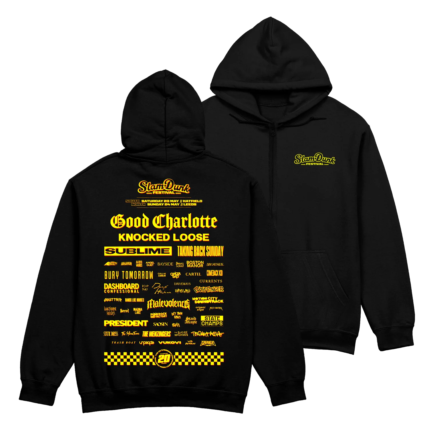 SDF26 LINEUP ZIP HOODIE (BLACK) - Image 3